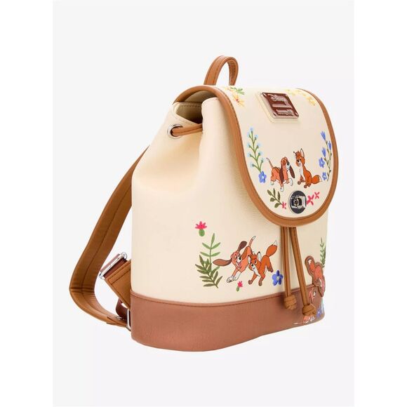 Loungefly Disney The Fox and the Hound Floral Mini Backpack - Picture 4 of 6